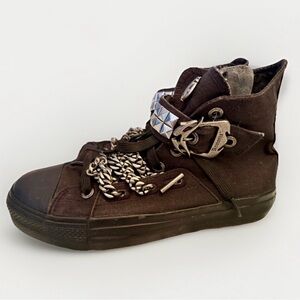 Demonia Deviant-110 Black Canvas High Top Sneaker Men's 7 /Women 9